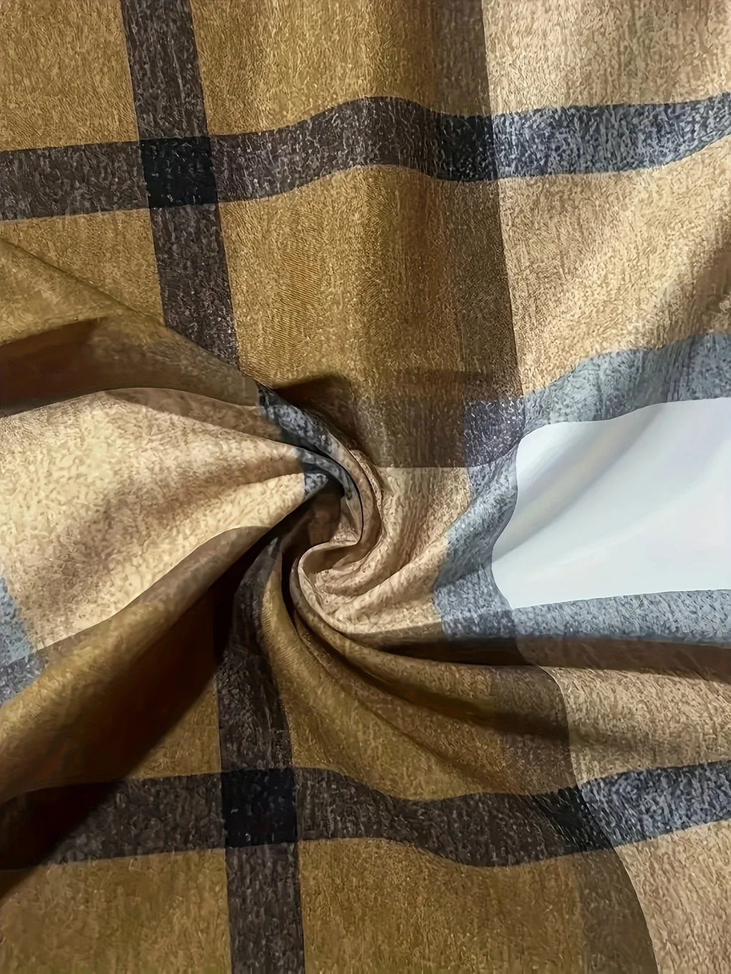 Plus Size Women's Plaid Long Sleeve Blouse Shirt with Lapel Collar Casual Loose Fit Top