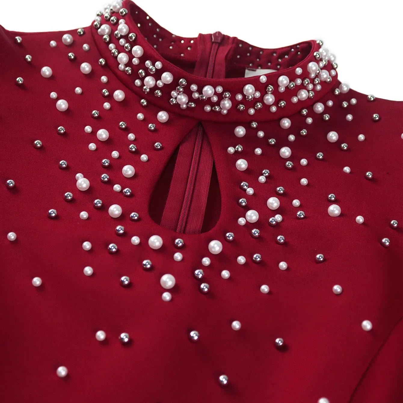 Beaded Party Dress For Women O Neck Sheath Ankle Length