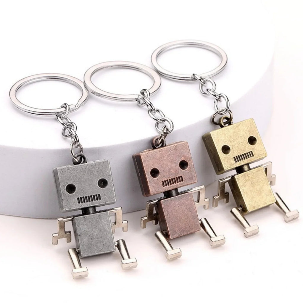 Creative Movable Robot Keychain Cute Cartoon Pendant for Fun and Playful Accessory