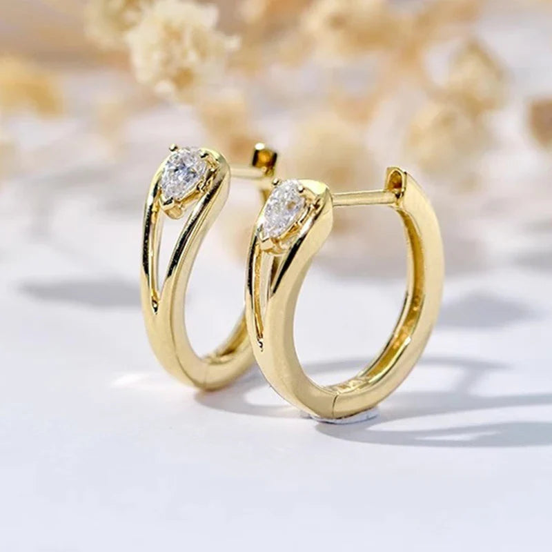 Unique Design Hollow Out Gold Hoop Earrings for Women - Irregular Trendy Jewelry for Weddings and Parties