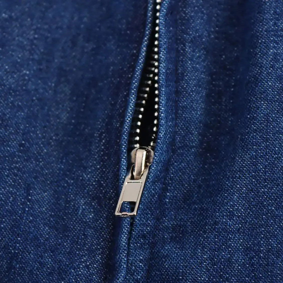 Denim Midi Dress With Pleats Backless Style High Waist