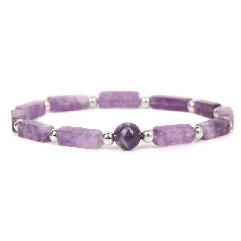 3pcs Set Amethyst Healing Bracelet for Weight Loss and Meditation - Body Purifying Crystal Jewelry for Men and Women
