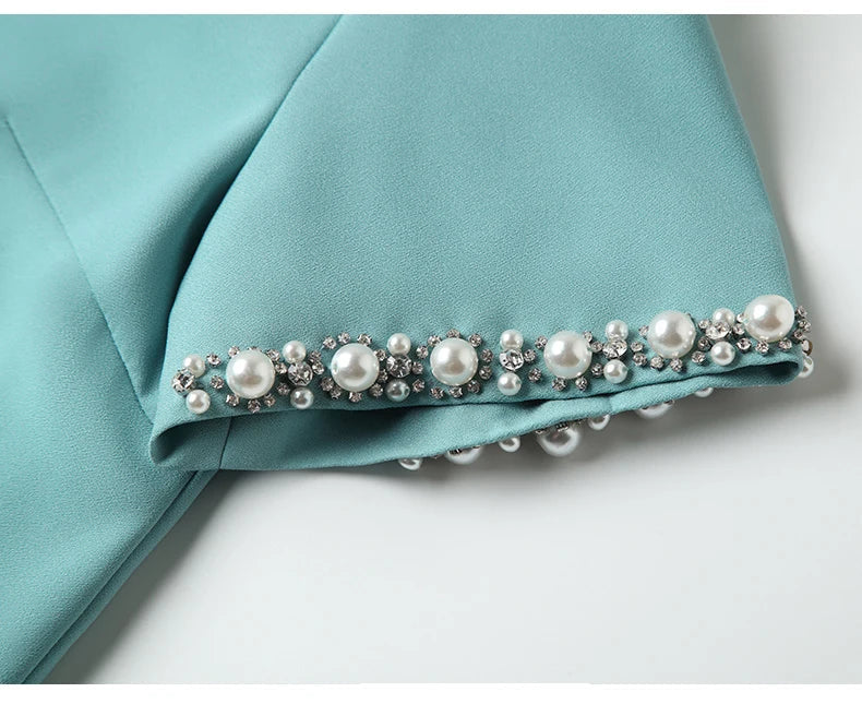 Embroidered Flare Dress For Women Office A Line Style