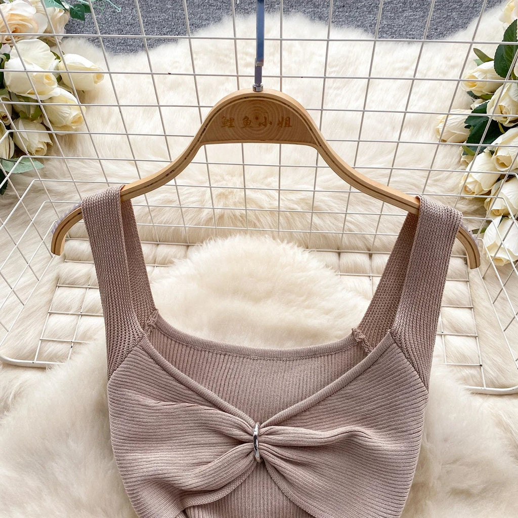 Wrap Dress Knitted Maxi With Pleated Detail And Bodycon Fit