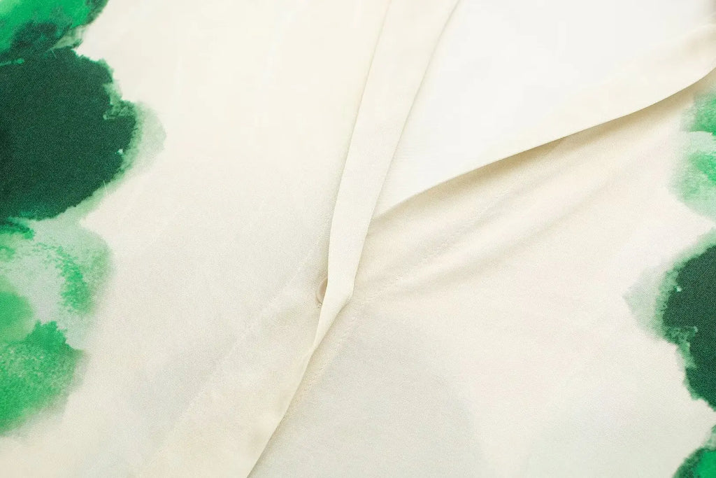 Floral Print Button-Up Shirt and Elastic Waist Wide Leg Pants Summer Set for Women