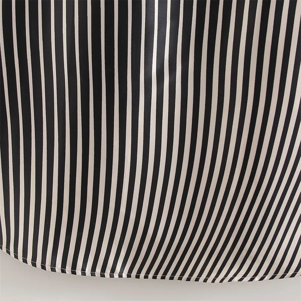 Women Gradient Stripe Dress Hanging Neck Slim Fit Summer