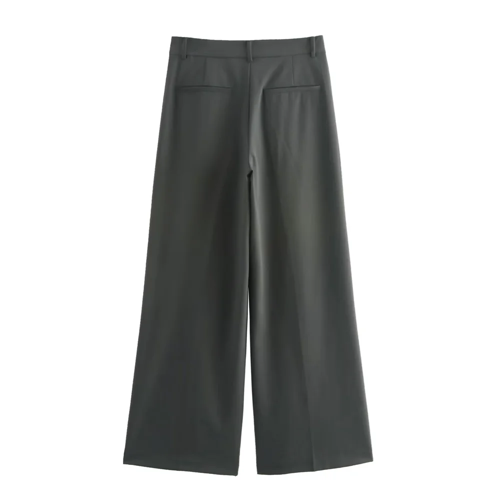 Fashionable Women's Slim Fit Vest and High Waisted Pleated Pants Set for Versatile Commuting Style