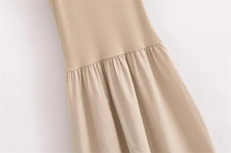 Chic Slim O Neck Womens Summer Dress Elegant Long Style