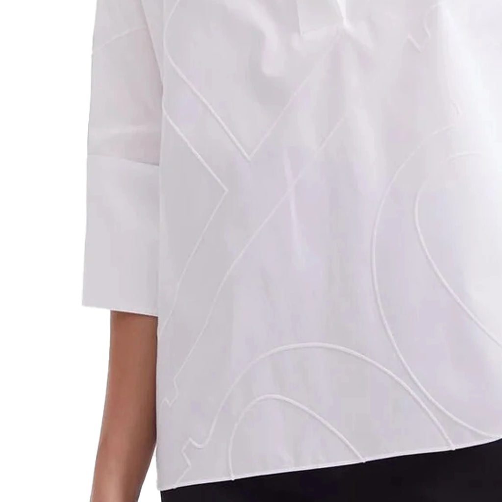 Women's Elegant V-Neck Puff Sleeve Blouse Lightweight Summer White Shirt Casual Office Tunic Top