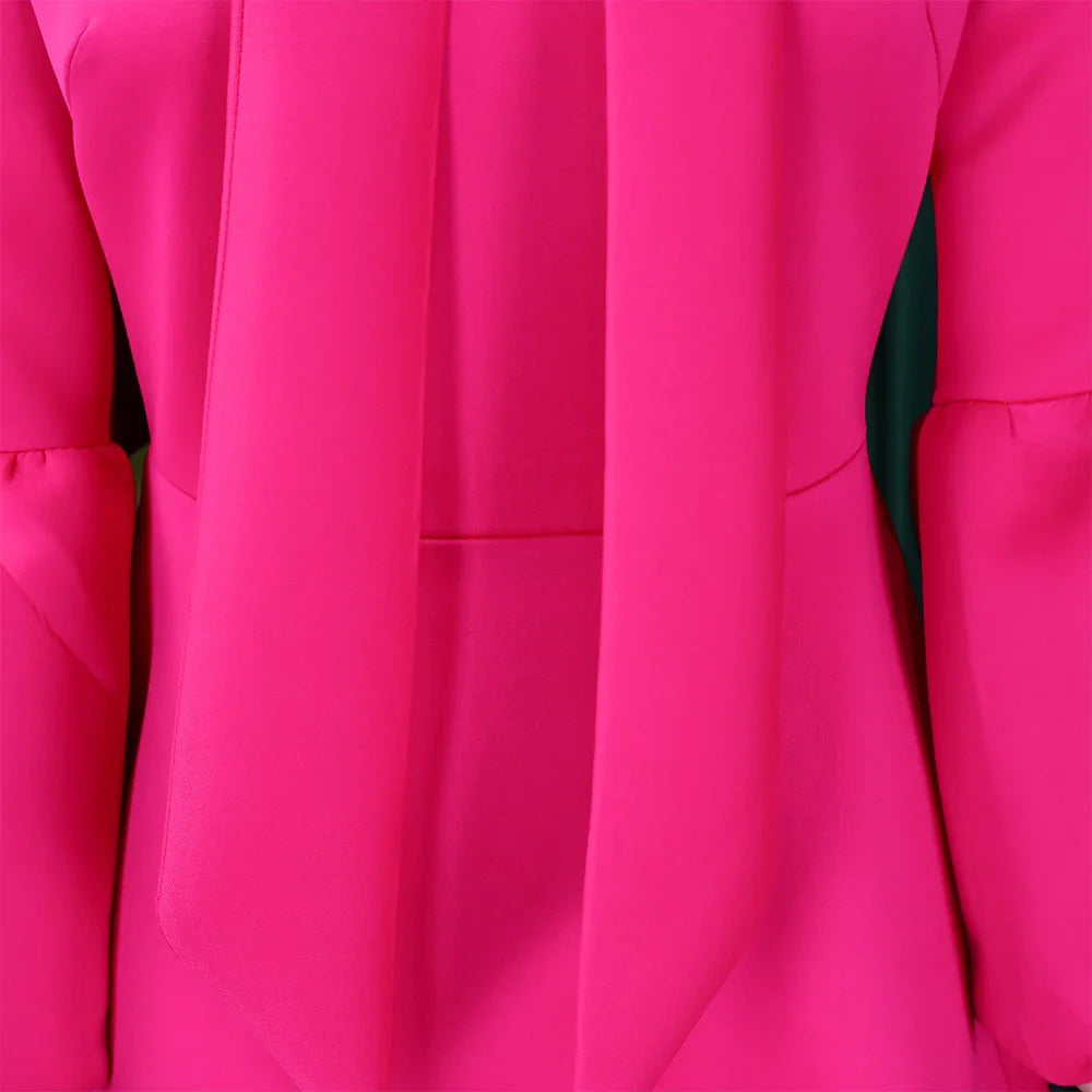 Elegant A Line Midi Dress With Bow Collar For Party