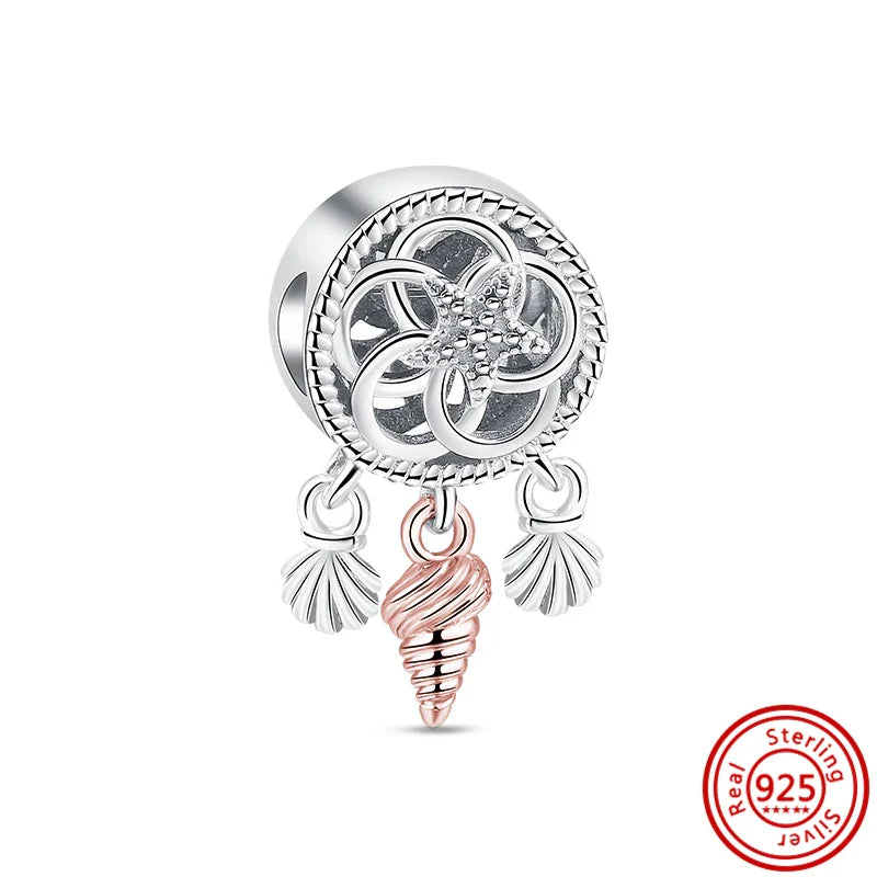 Fit Pantaro Peacock Cake Teeth Butterfly Crown S925 Silver Charms Beads Fine Jewelry for Women Gift