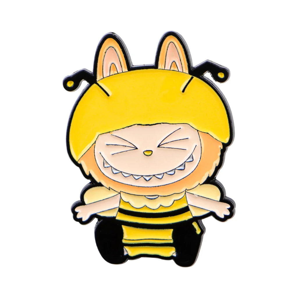 Cute Monster Enamel Pins for Cartoon Anime Lovers - Genie Pin Badge for Backpacks, Lapel Brooch, and Fashion Accessories