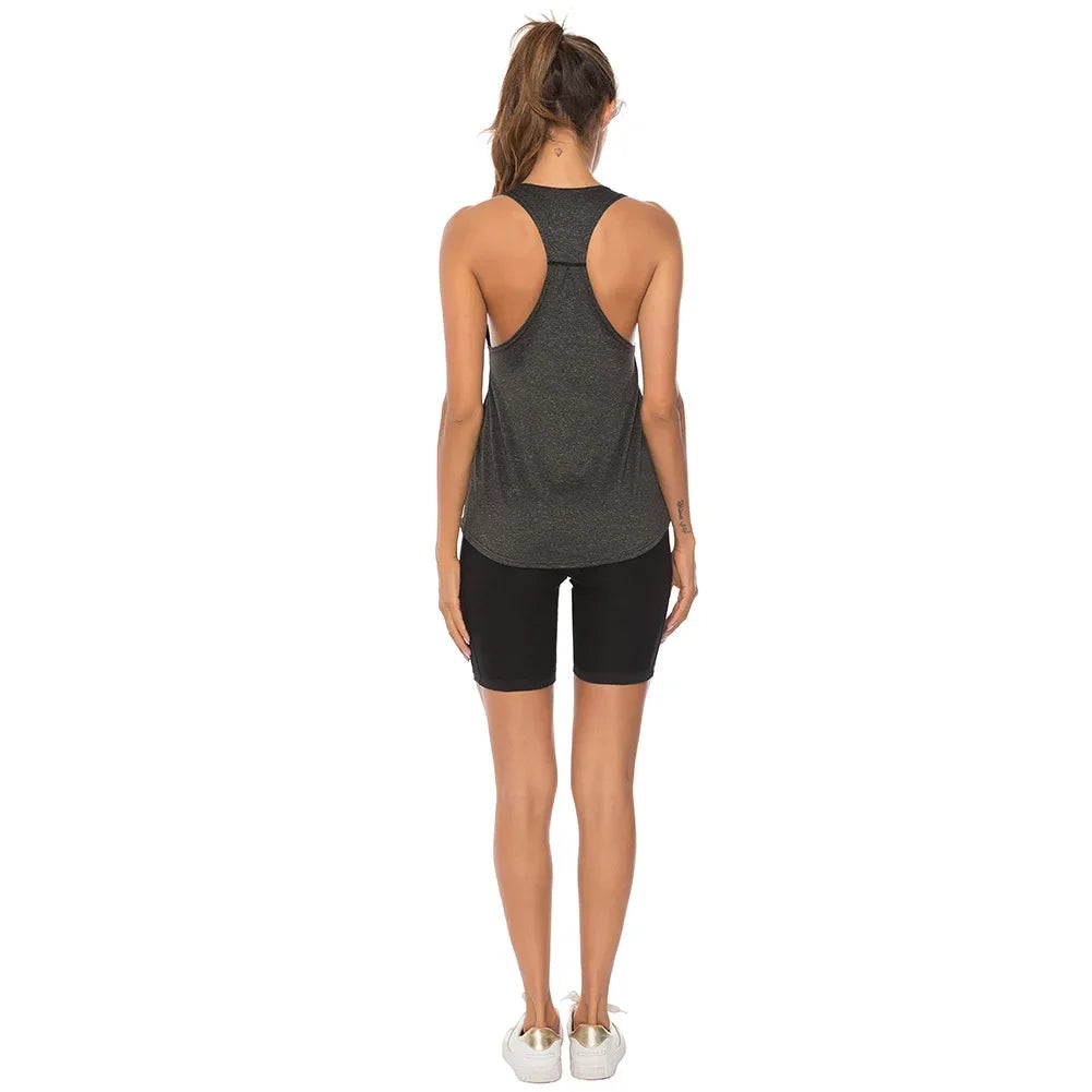 Women's Sleeveless Basic Tanks for Workout and Running - Quick Drying Breathable Sports Vest