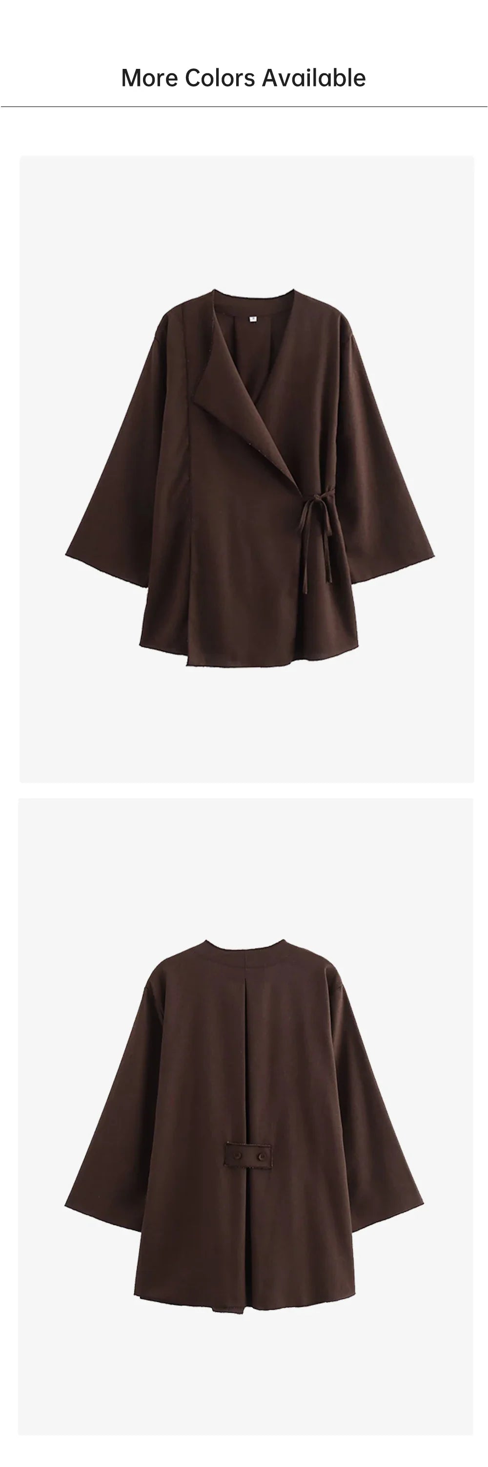 Casual Women's Solid Color Kimono Cross Coat with High Waist Flowing Wide Leg Pants Set Summer Fashion Two-Piece Outfit