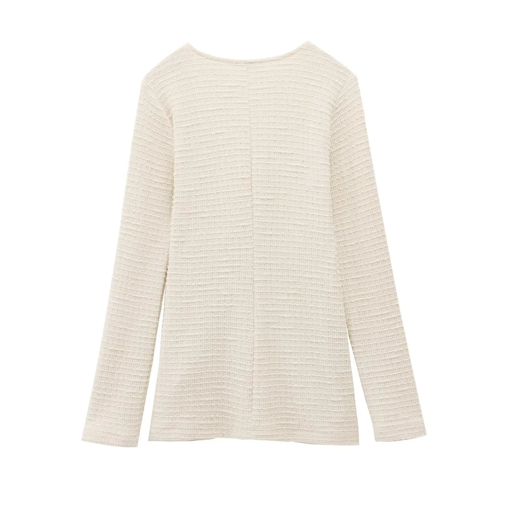 Women's Casual Chic Bow Top and Flared Pants Suit Set for Spring and Summer