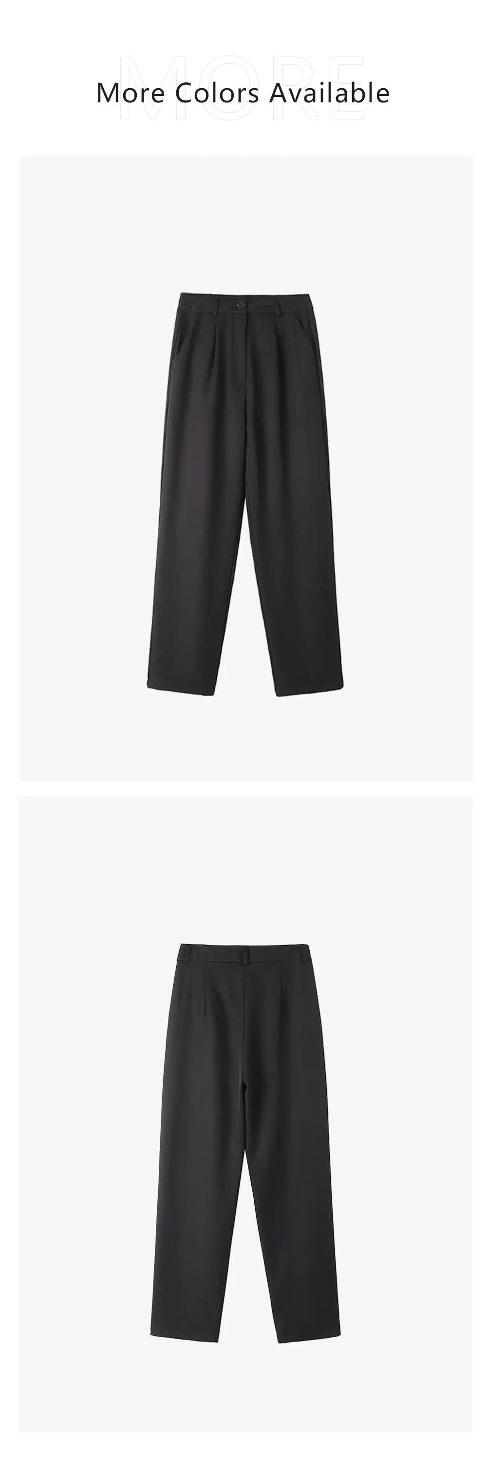 Women's Casual Solid Color Pants Set Loose Fit Top Chic