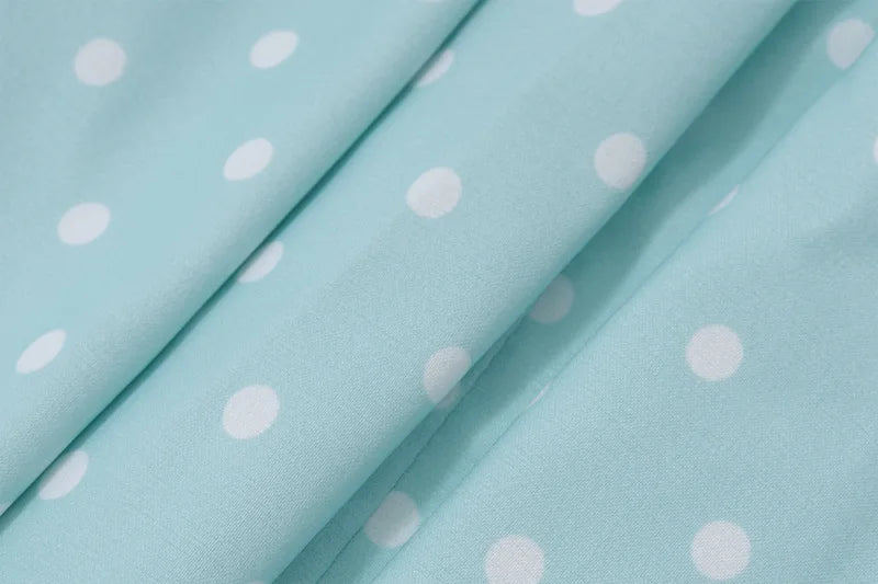 Off Shoulder Dot Print Mini Dress With Slash Neck Detail