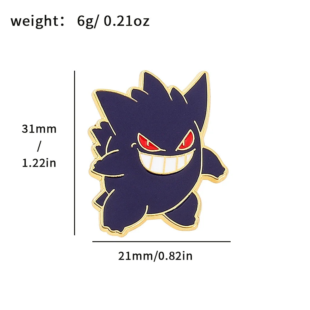 Creative 4 Piece Enamel Brooch Set Featuring Cute Game Console Pikachu Togepi and Charmander Pins for Wallet Backpack and Clothing