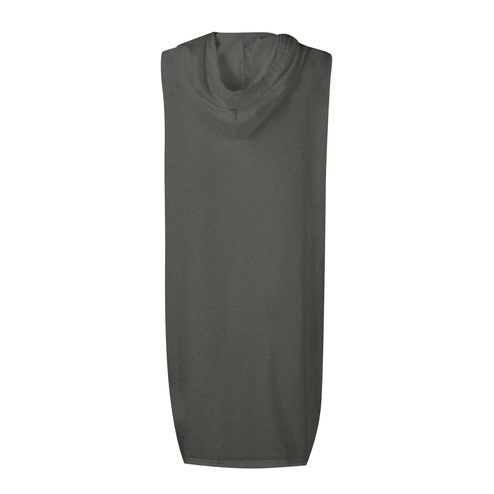 Womens Sleeveless Hoodie Dress With Drawstring Streetwear
