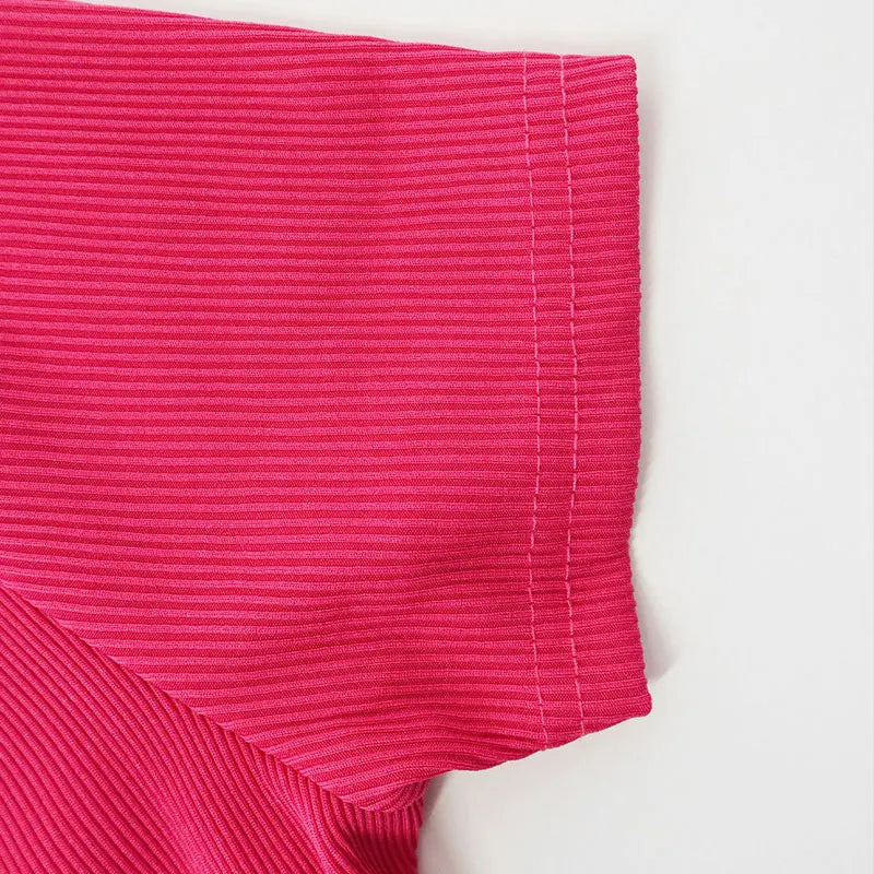 Sexy Sweet Pink Hollow Out Jumpsuit for Women Short Sleeve Elegant Romper with Pockets Casual Streetwear Spring Fashion