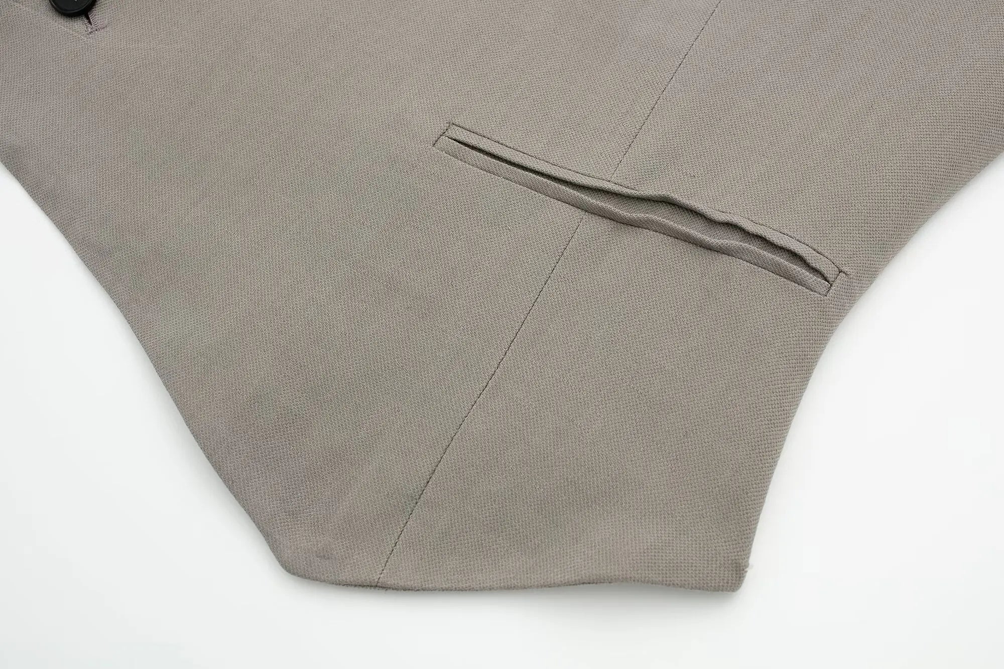 Women's Solid Grey Two Piece Set with Sleeveless Asymmetrical Vest and High Waist Wide Leg Trousers Casual Outfit