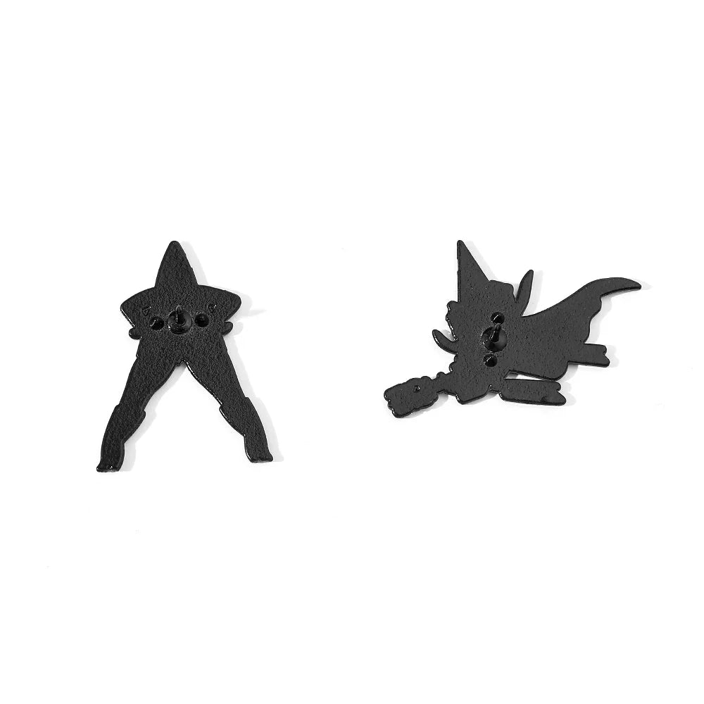 2 Pcs Cartoon Patrick Star Enamel Pin Brooch Set - Funny Anime Metal Badge for Backpack and Clothing Accessories