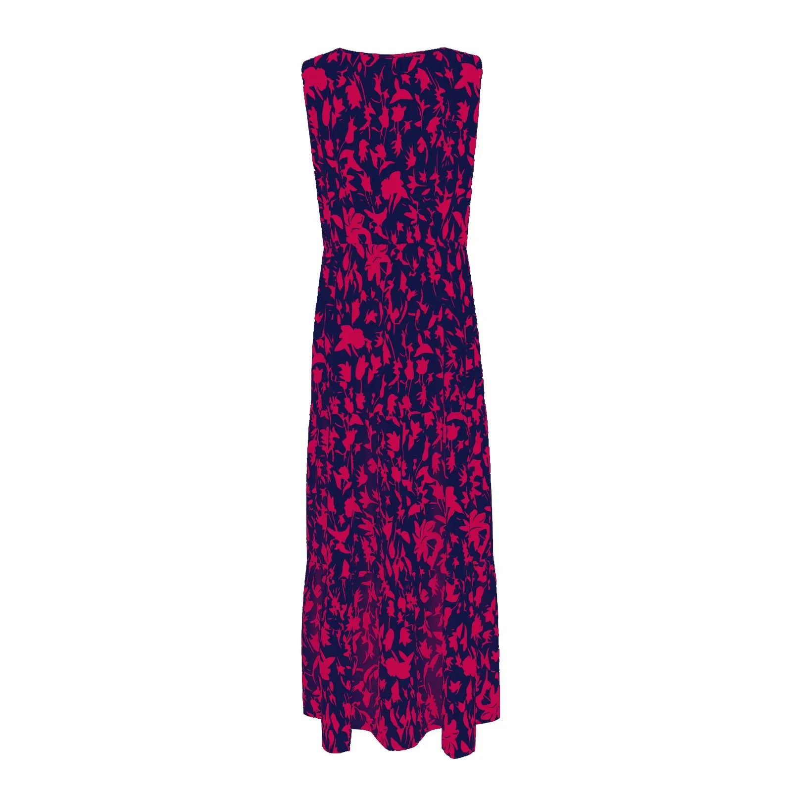 Floral Summer Dress With V Neck Suspender Flowing Fit