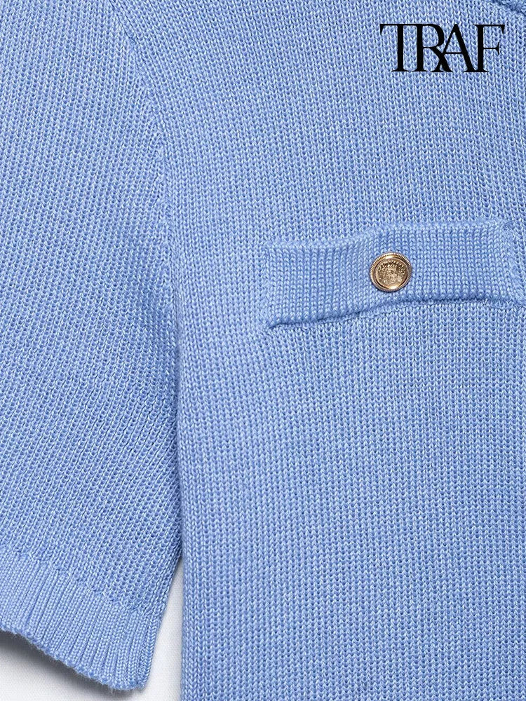 French Chic Solid Color Round Neck Mini Dress For Women