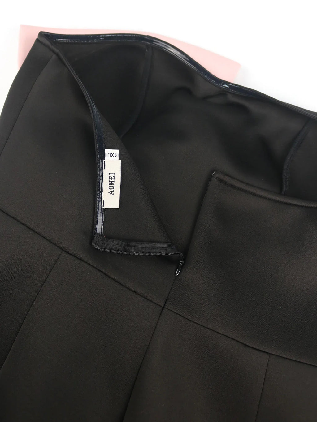 Bodycon Midi Party Dress Tube Top Black Pink Bow Patchwork