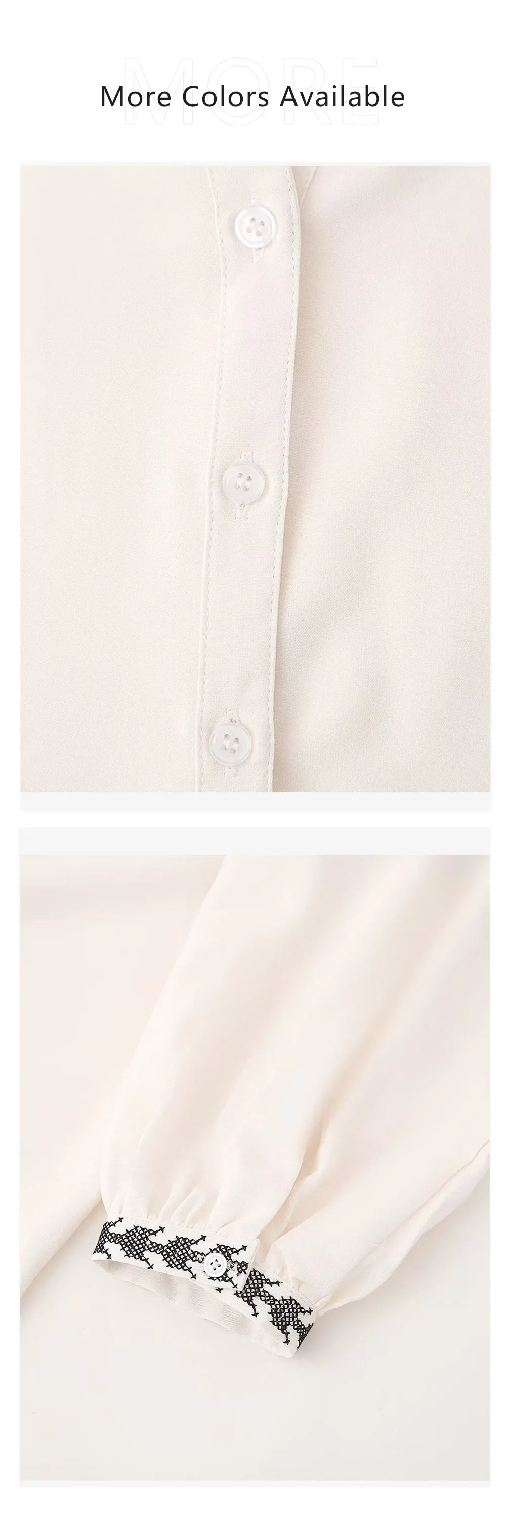 Loose Fit White Embroidered Cover Up Shirt Top for Women with Stylish Contrast Detailing and Versatile Casual Design