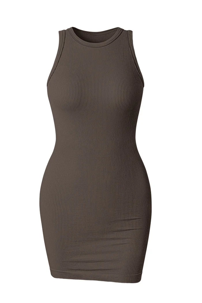 Sexy Sleeveless Bodycon Dress For Women Mini Wrap Hip