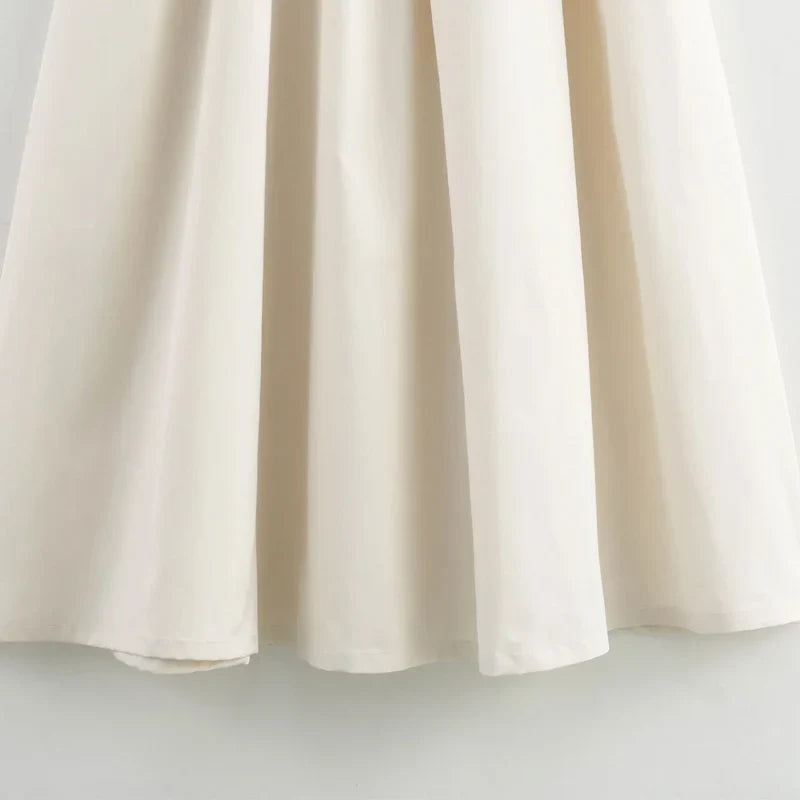 Elegant Sleeveless Pleated Long Dress For Women Office