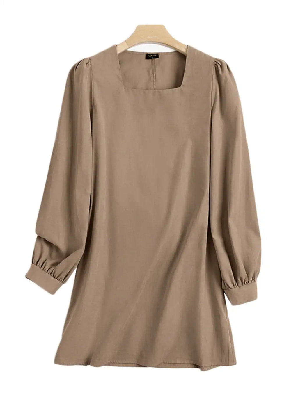 Women Square Collar Mini Dress Summer Sundress Chic