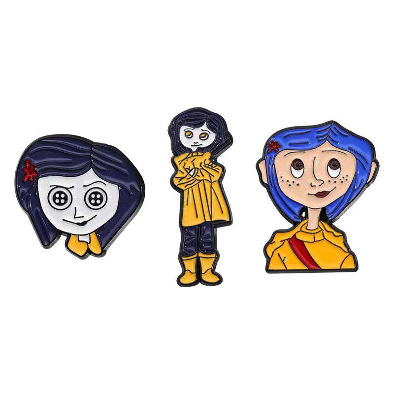 Cute Cartoon Anime Character Enamel Pins Custom Little Monk Brooches Funny Jewelry Gift for Friends