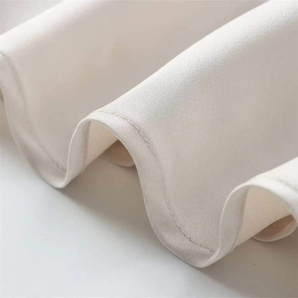 Silk Sleeveless Midi Dress Slim Fit For Office Wear