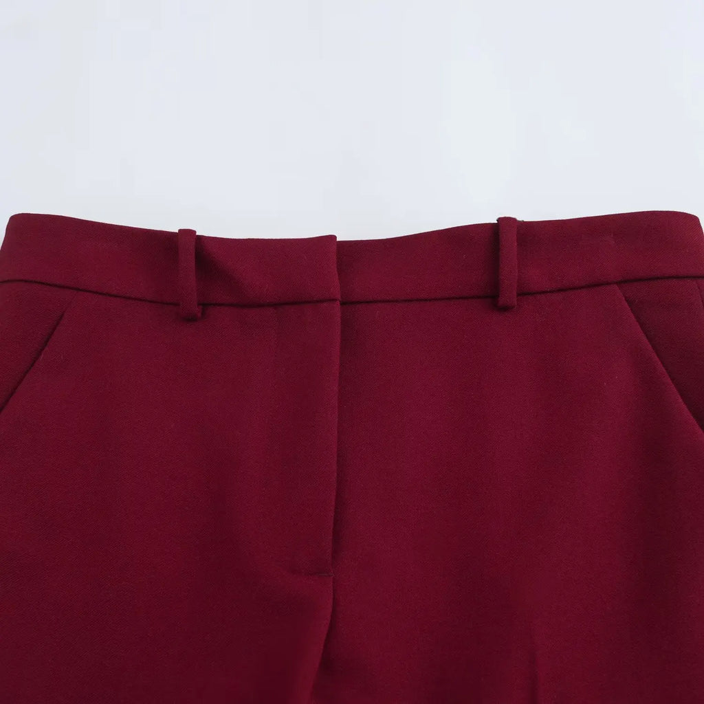 Women's V-neck Sleeveless Tank Top with Pocket and Solid Color Bellbottom Pants Set for Spring Fashion