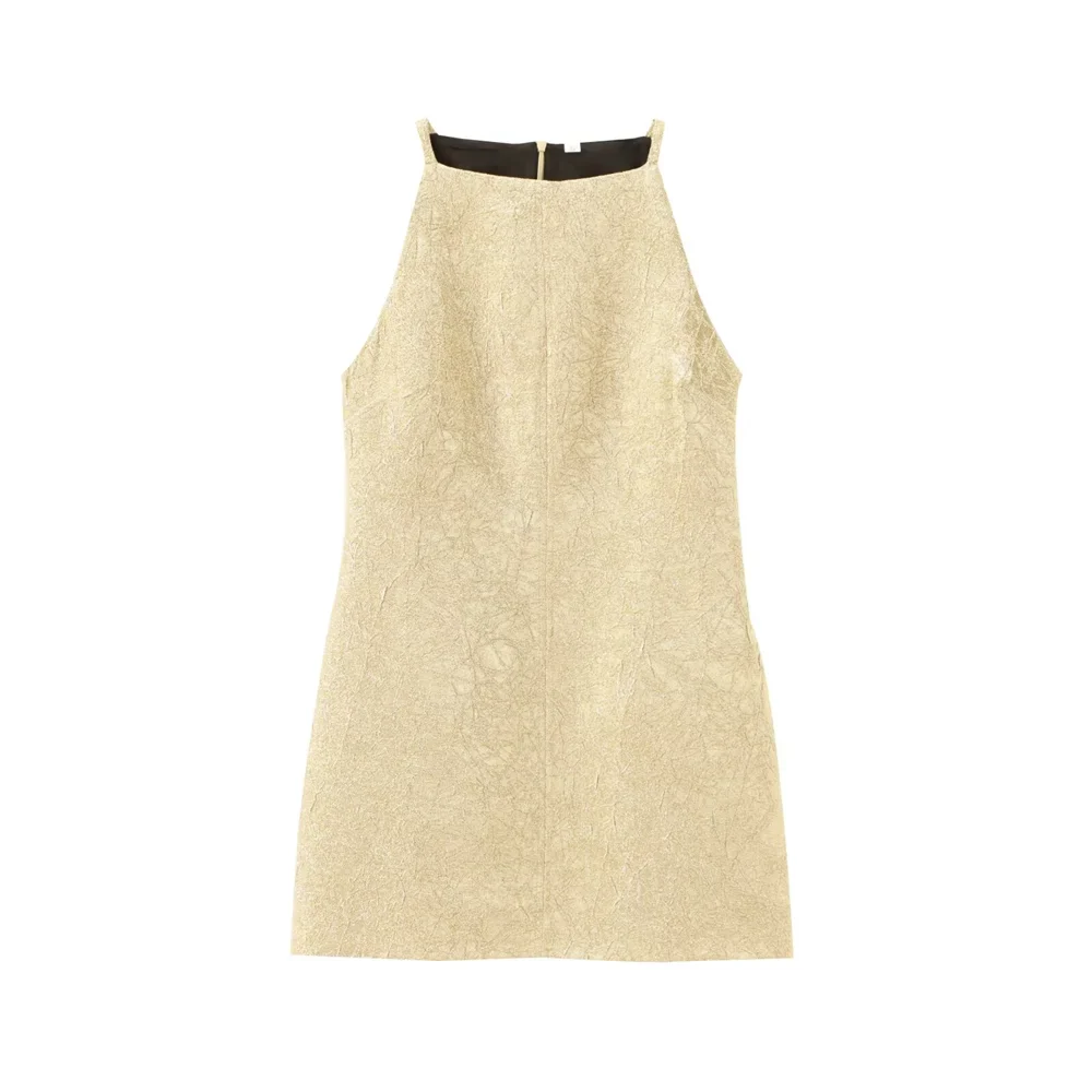 Elegant Spring Slim Fit Sleeveless Round Neck Dress Women