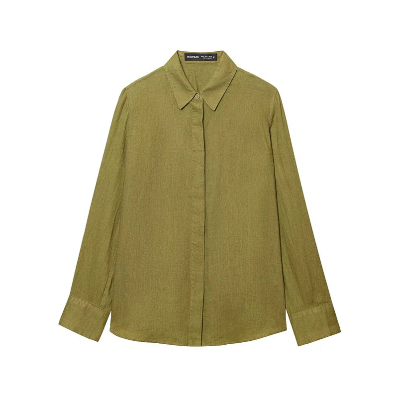 Wide Leg Pants Set for Women Casual Two Piece Outfit with Long Sleeve Shirt and Top