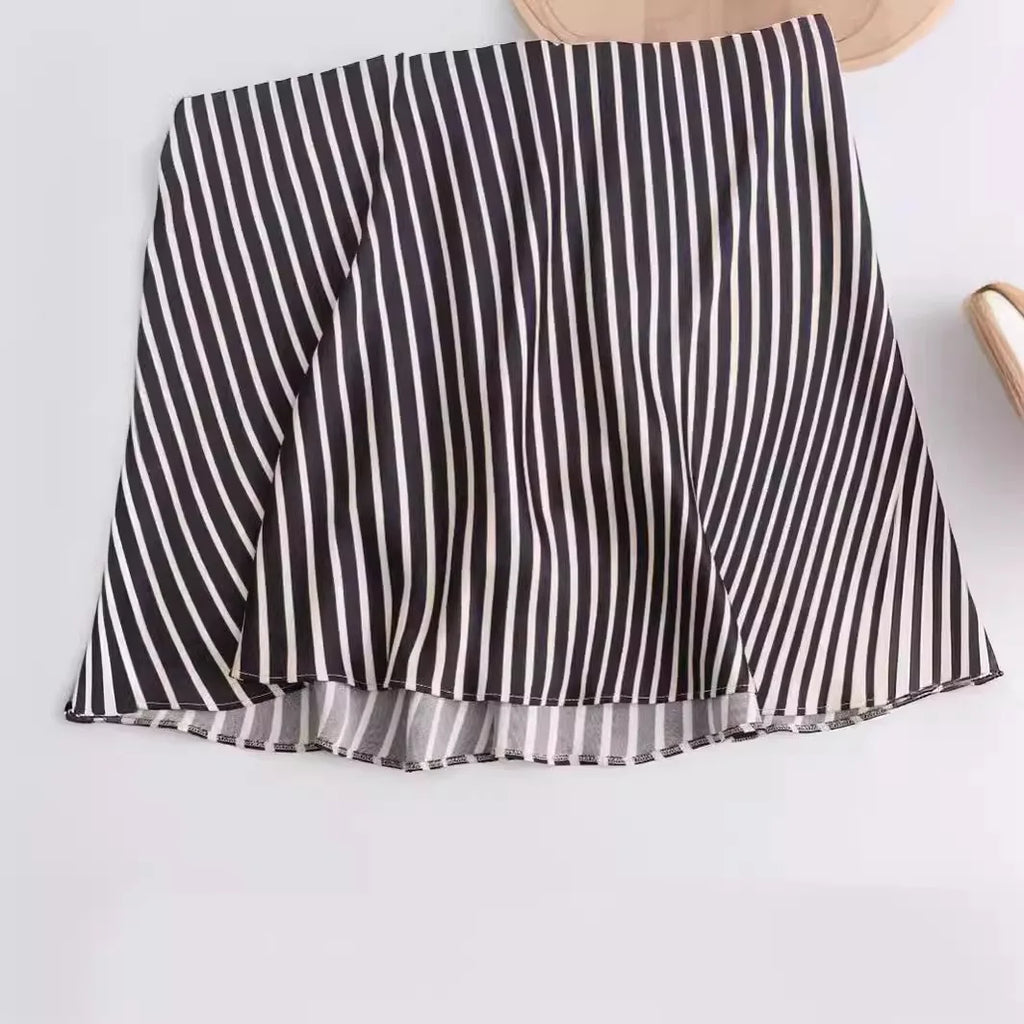 Stripe Halter Backless Evening Dress For Formal Parties