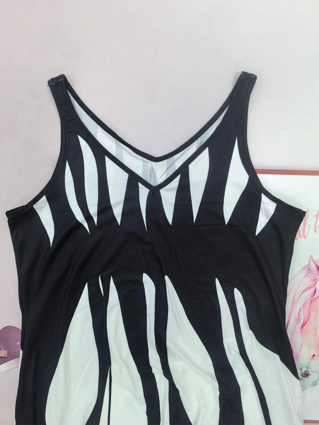 Plus Size Printed V Neck Maxi Dress For Spring Summer