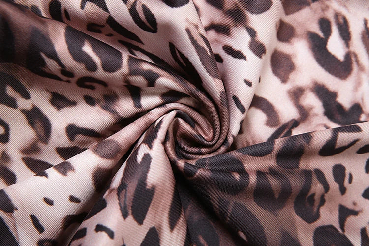 Women Leopard Print Backless Hollow Jumpsuit Sleeveless Short Sleeve Summer Workout Overalls with Peach Buttocks Design