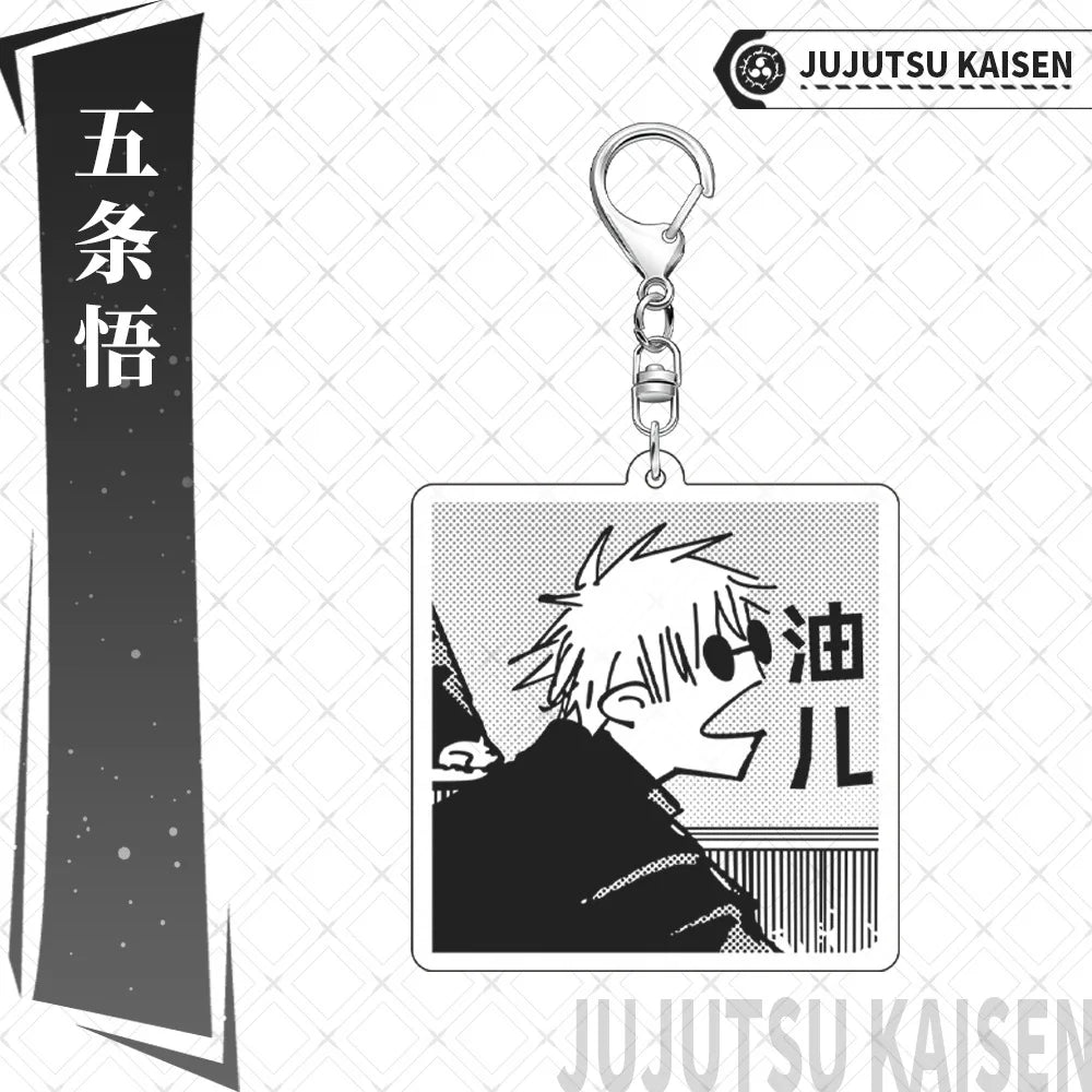 Anime Keychain Satoru Gojo and Geto Suguru Acrylic Pendant Cute Backpack Accessory