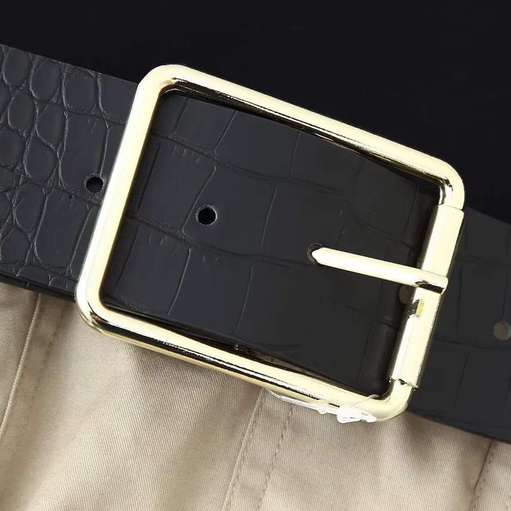 Women's Casual Dress With Belt Splicing Design Lightweight