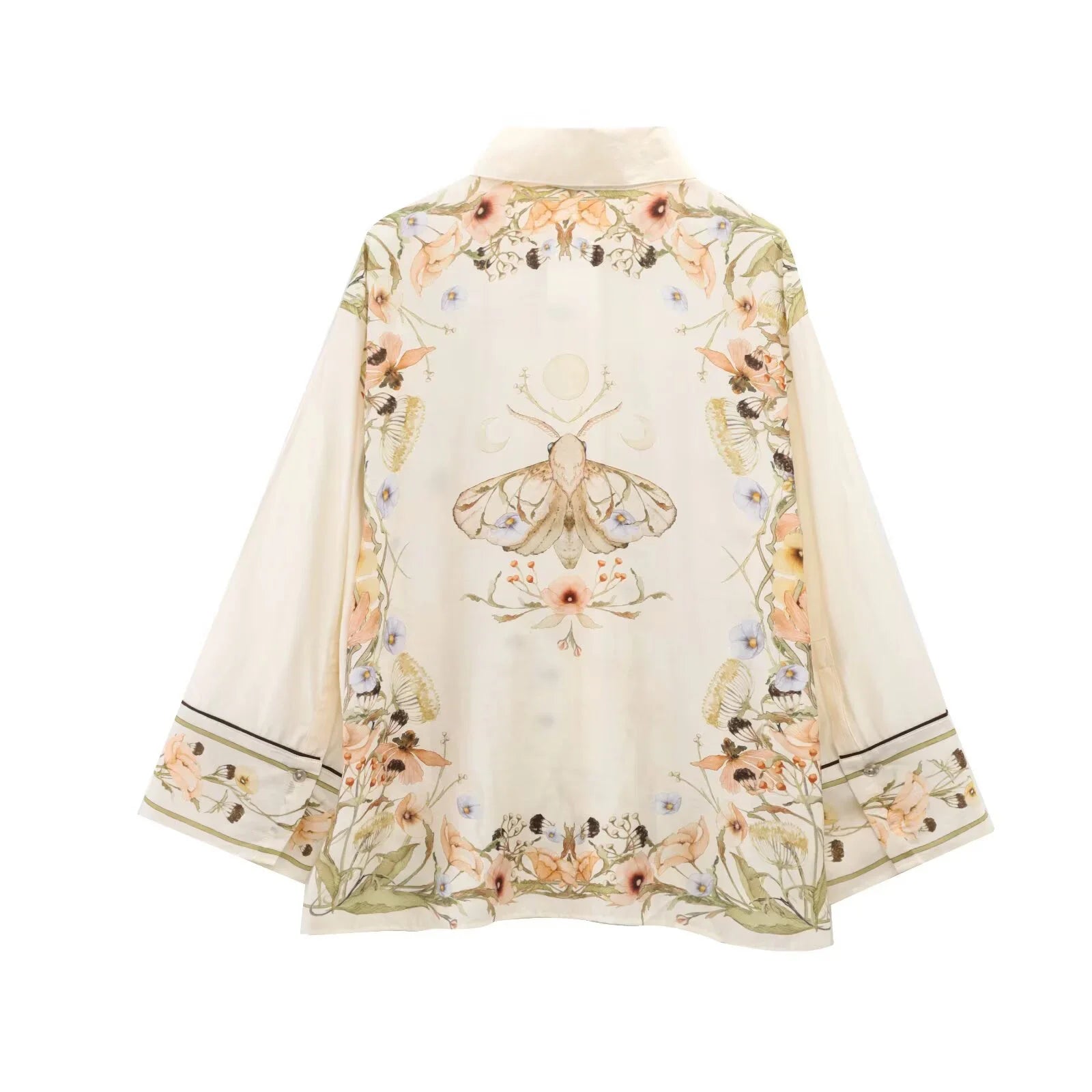 Women's Casual Floral Print Shirt Lightweight Breathable Summer Blouse with Simple Elegant Design