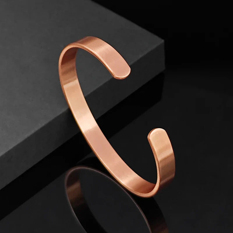 Handmade Solid Copper Bracelet and Ring Set for Arthritis Relief and Health Benefits