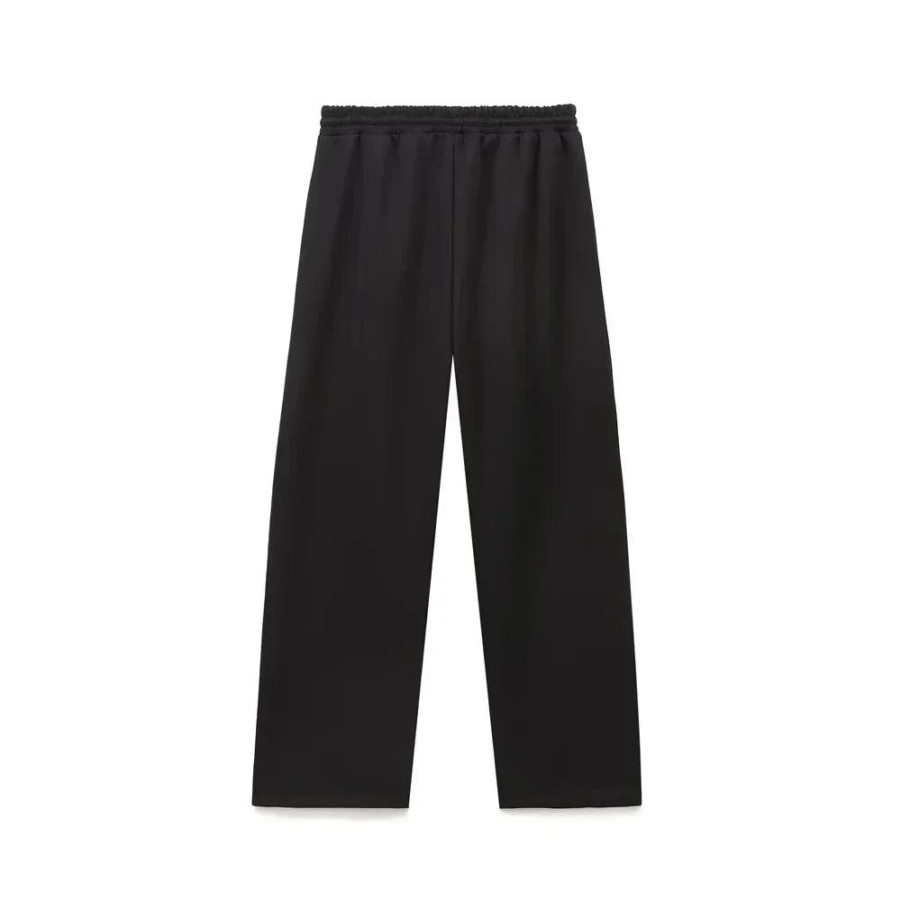 Side Striped Zipper Pilot Jacket and High Waist Elastic Casual Pants Set for Women