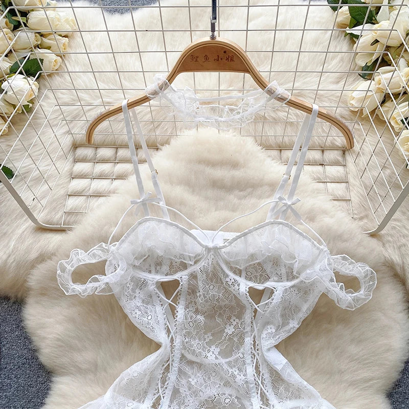 Sexy Lace Cami Bodysuit See Through Playsuit For Women