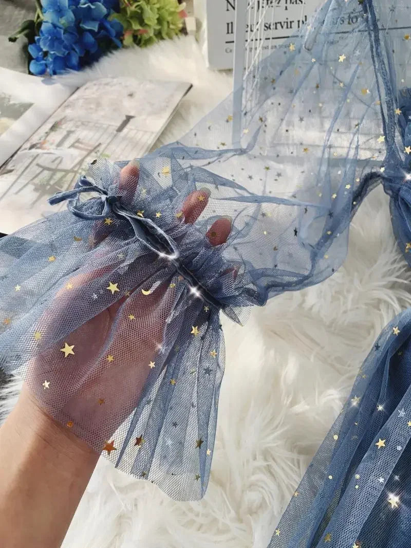 Sequined Mesh Fairy Dress For Women Party Gala Evening Wear