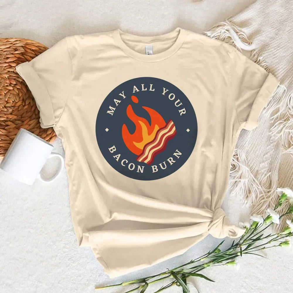 Calcifer Top Women Summer Harajuku T Shirt Japanese Manga Casual Y2K Tee