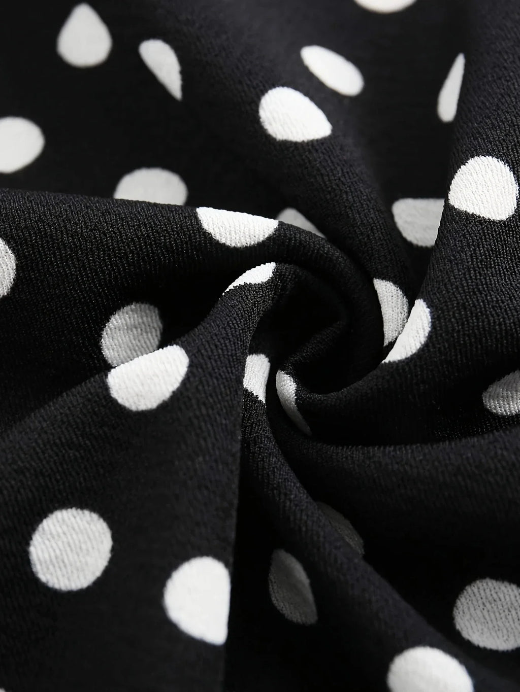 Polka Dot Midi Dress Fit And Flare Knit Comfort Easy Care